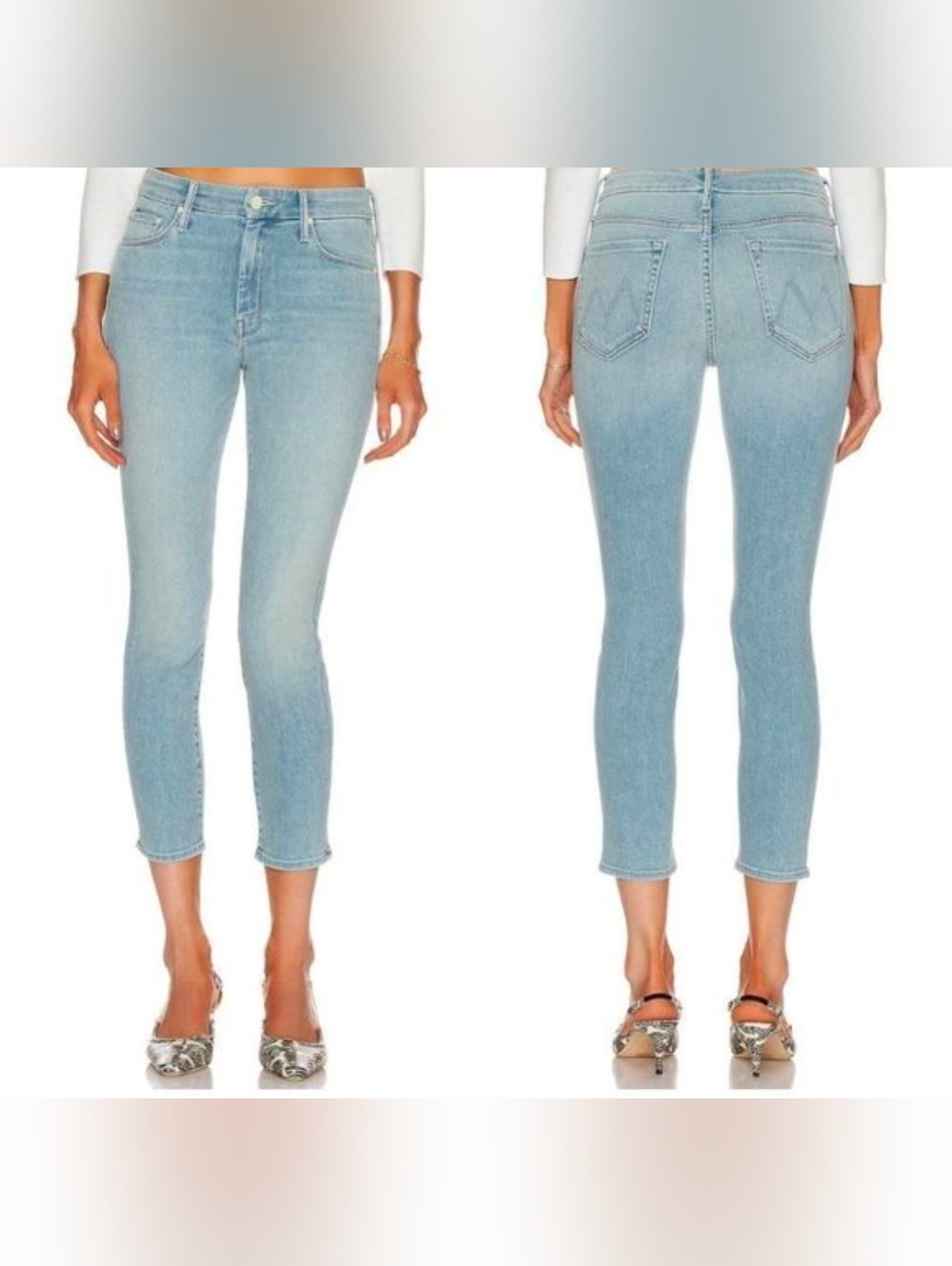 Mother Jeans The Looker Crop in Swimming Pool Sunday Size 28